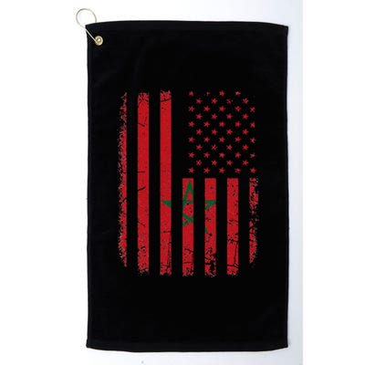 Moroccan American Flag Moroccan Roots Morocco America Platinum Collection Golf Towel