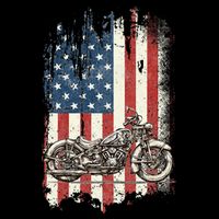Motorcycle American Flag Distressed Vintage Biker Patriotic Bag