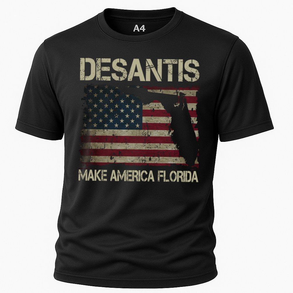 Make America Florida DeSantis 2024 Election Vintage Us Flag Performance Shirt
