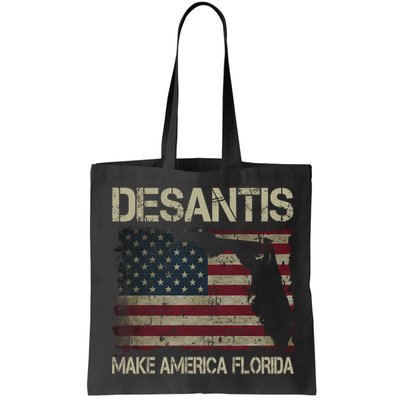 Make America Florida DeSantis 2024 Election Vintage Us Flag Bag