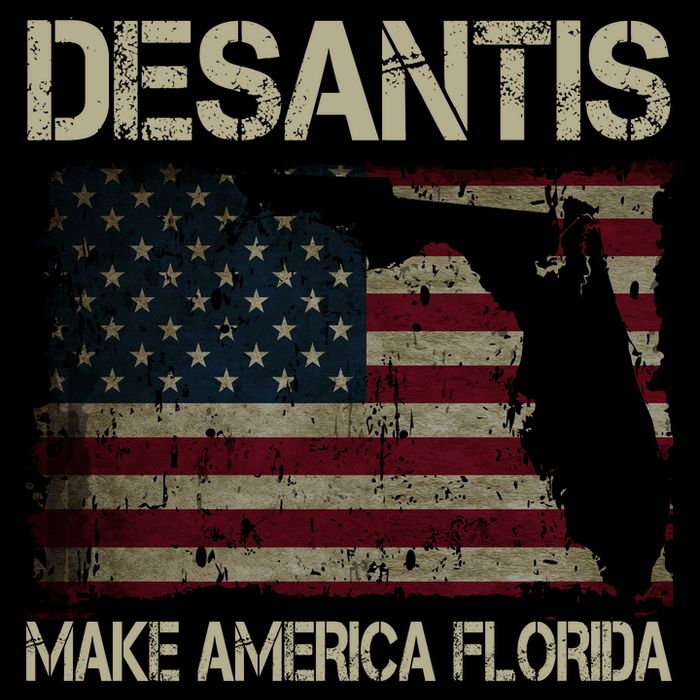 Make America Florida DeSantis 2024 Election Vintage Us Flag Bag