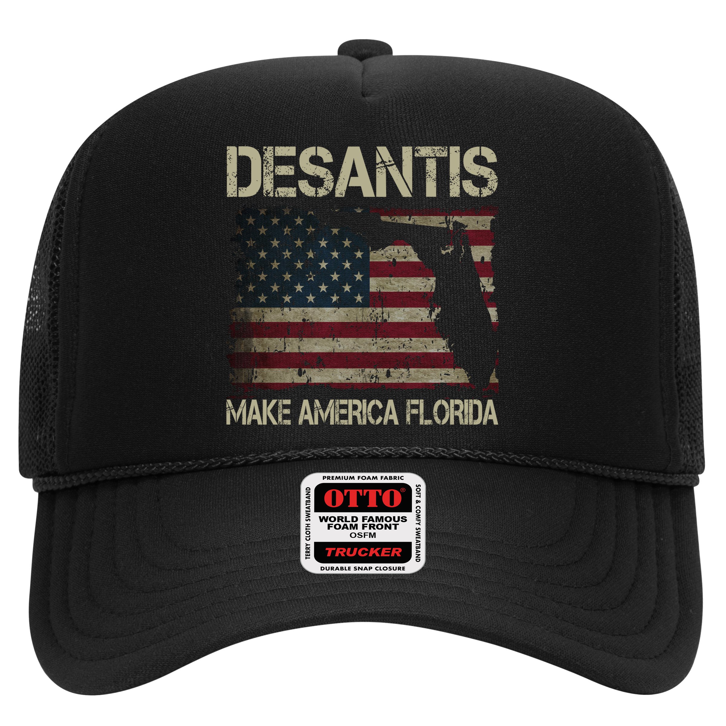 Make America Florida DeSantis 2024 Election Vintage Us Flag Hat