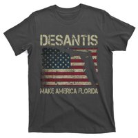 Make America Florida DeSantis 2024 Election Vintage Us Flag T-Shirt