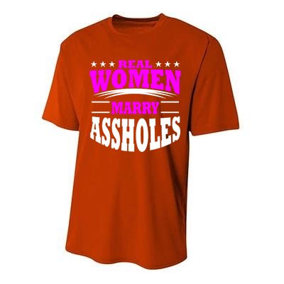 Marry Assholes Funny Gag Gift For Wife From Husband Performance Sprint T-Shirt