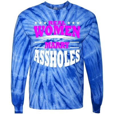 Marry Assholes Funny Gag Gift For Wife From Husband Tie-Dye Long Sleeve Shirt