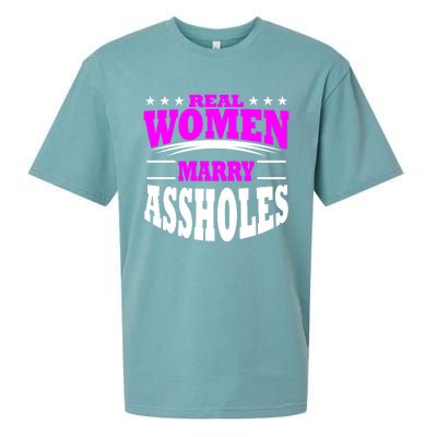 Marry Assholes Funny Gag Gift For Wife From Husband Sueded Cloud Jersey T-Shirt