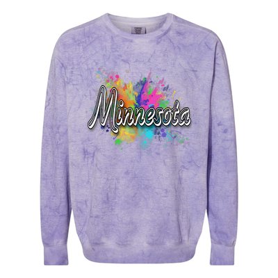 Minnesota Apparel For Men Women Colorblast Crewneck Sweatshirt