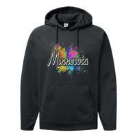 Minnesota Apparel For Men Women Performance Fleece Hoodie