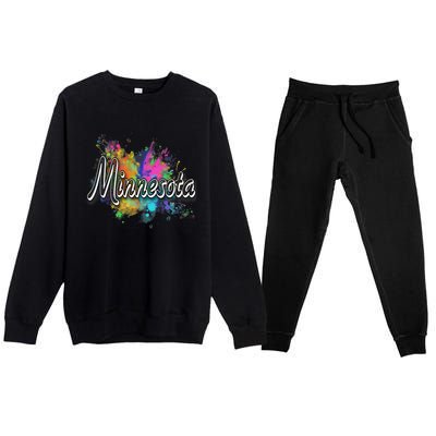 Minnesota Apparel For Men Women Premium Crewneck Sweatsuit Set