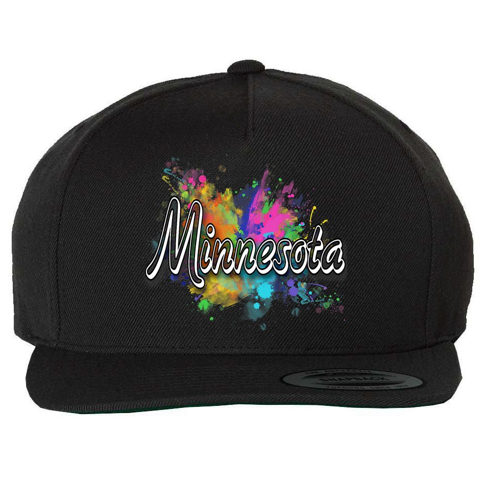 Minnesota Apparel For Men Women Wool Snapback Cap