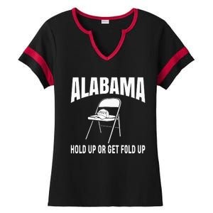 Montgomery Alabama Fiver Boat Brawl Folding Chair Ladies Halftime Notch Neck Tee