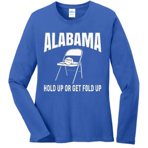 Montgomery Alabama Fiver Boat Brawl Folding Chair Ladies Long Sleeve Shirt