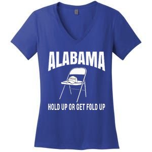 Montgomery Alabama Fiver Boat Brawl Folding Chair Women's V-Neck T-Shirt