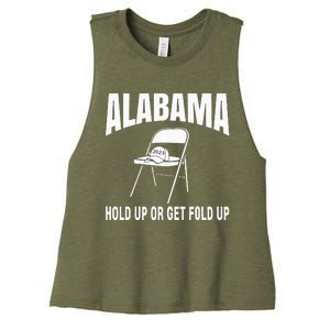 Montgomery Alabama Fiver Boat Brawl Folding Chair Women's Racerback Cropped Tank