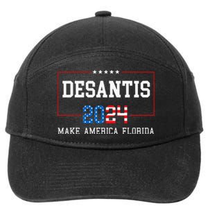 Make America Florida DeSantis 2024 7-Panel Snapback Hat