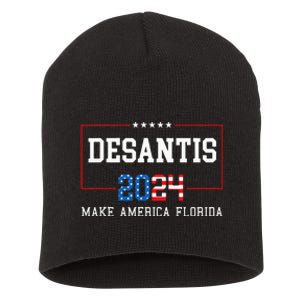 Make America Florida DeSantis 2024 Short Acrylic Beanie