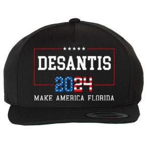 Make America Florida DeSantis 2024 Wool Snapback Cap