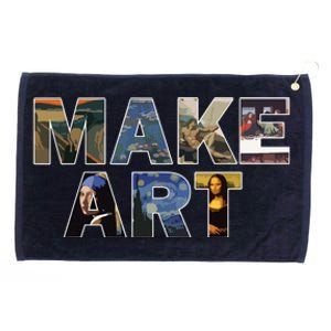 MAKE ART Fun Humor Artistic Painting Artsy Artist Gift Grommeted Golf Towel