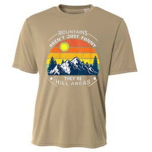 Mountains ArenT Funny Hill Areas Dad Joke Cooling Performance Crew T-Shirt