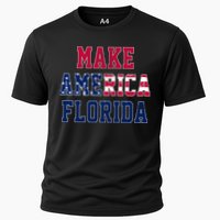 Make America Florida, Desantis 2024 Election Funny Sarcastic Cooling Performance Crew T-Shirt