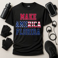 Make America Florida, Desantis 2024 Election Funny Sarcastic Cooling Performance Crew T-Shirt