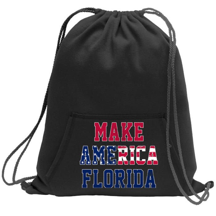 Make America Florida, Desantis 2024 Election Funny Sarcastic Sweatshirt Cinch Pack Bag