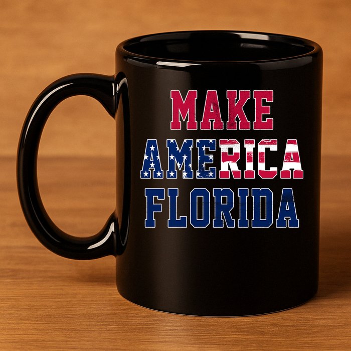 Make America Florida, Desantis 2024 Election Funny Sarcastic 11oz C Handle Ceramic Mug