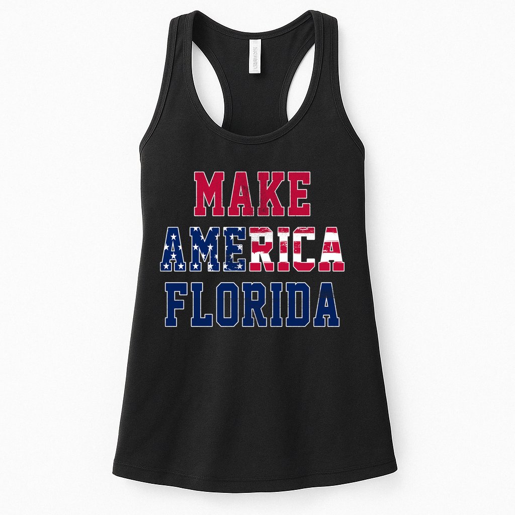 Make America Florida, Desantis 2024 Election Funny Sarcastic Womens Tank Top