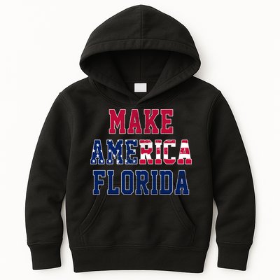 Make America Florida, Desantis 2024 Election Funny Sarcastic Kids Hoodie