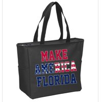Make America Florida, Desantis 2024 Election Funny Sarcastic Zip Tote Bag