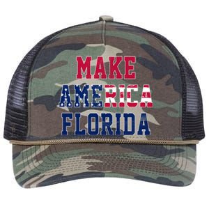 Make America Florida, Desantis 2024 Election Funny Sarcastic Retro Rope Trucker Hat Cap