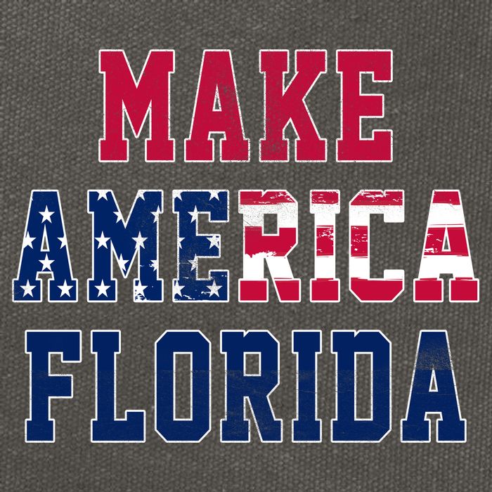 Make America Florida, Desantis 2024 Election Funny Sarcastic Cotton Canvas Backpack
