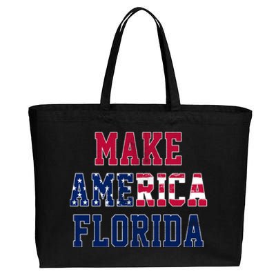 Make America Florida, Desantis 2024 Election Funny Sarcastic Cotton Canvas Jumbo Tote