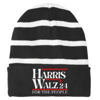 Moving America Forward With Pride And Determination Harris Striped Beanie with Solid Band