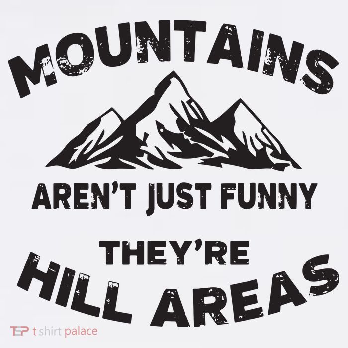Mountains Arent Funny Theyre Hill Areas Dad Joke Word Pun Flatbill Hat