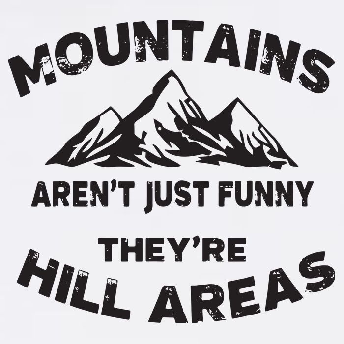 Mountains Arent Funny Theyre Hill Areas Dad Joke Word Pun Mesh Reversible Basketball Jersey Tank