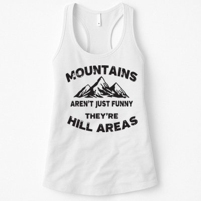 Mountains Arent Funny Theyre Hill Areas Dad Joke Word Pun Womens Tank Top