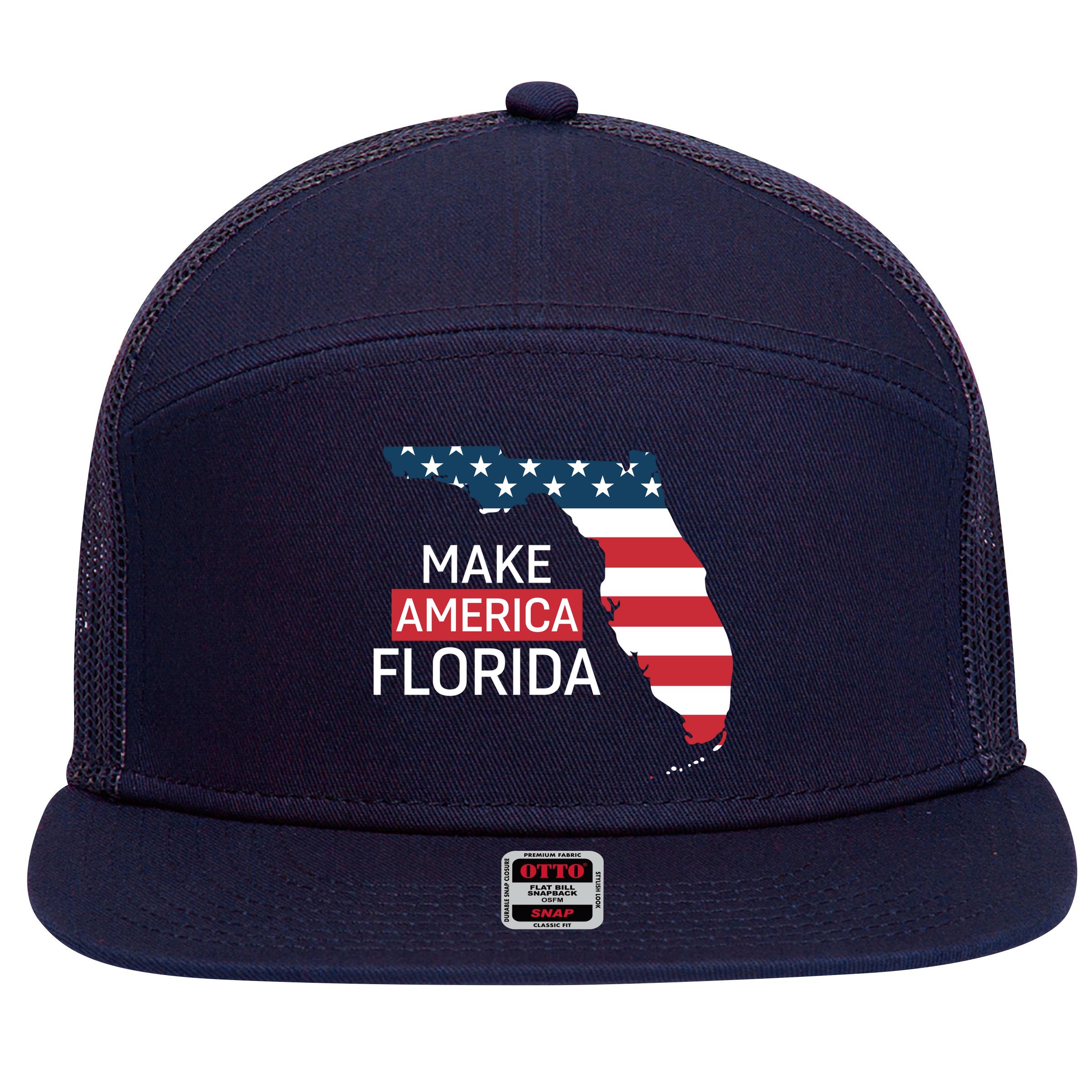 Make America Florida 7 Panel Mesh Trucker Snapback Hat