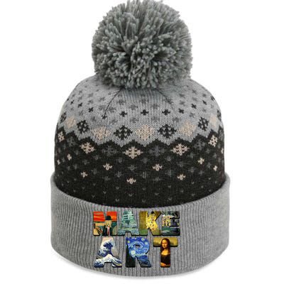 MAKE ART Funny Artist Artistic Humor Famous Paintings The Baniff Cuffed Pom Beanie