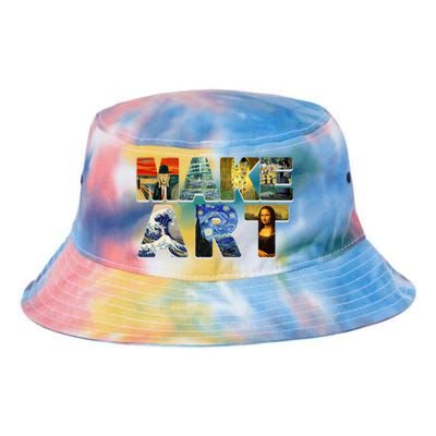 MAKE ART Funny Artist Artistic Humor Famous Paintings Tie Dye Newport Bucket Hat