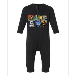 MAKE ART Funny Artist Artistic Humor Famous Paintings Infant Fleece One Piece