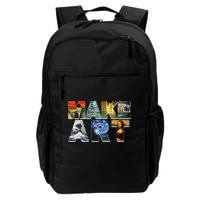 MAKE ART Funny Artist Artistic Humor Famous Paintings Backpack