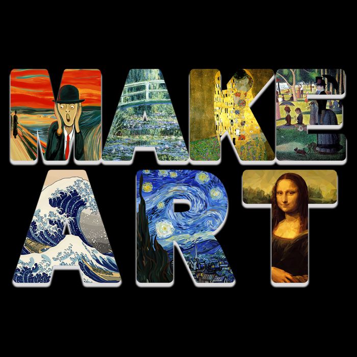 MAKE ART Funny Artist Artistic Humor Famous Paintings Backpack