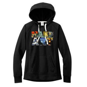 MAKE ART Funny Artist Artistic Humor Famous Paintings Women's Fleece Hoodie