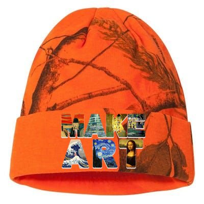 MAKE ART Funny Artist Artistic Humor Famous Paintings Kati Licensed 12" Camo Beanie