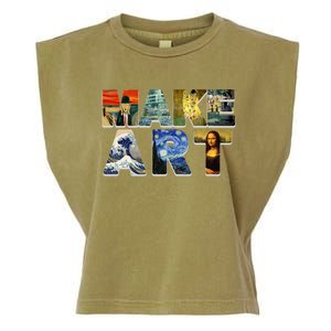 MAKE ART Funny Artist Artistic Humor Famous Paintings Garment-Dyed Women's Muscle Tee