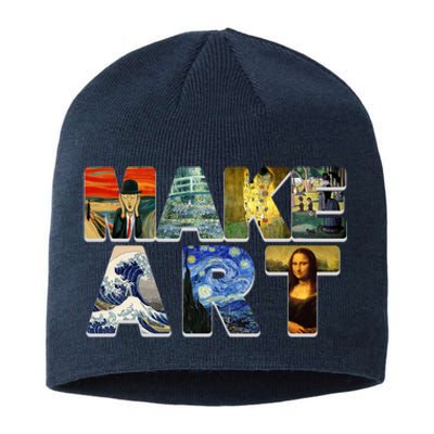 MAKE ART Funny Artist Artistic Humor Famous Paintings Sustainable Beanie