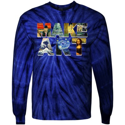 MAKE ART Funny Artist Artistic Humor Famous Paintings Tie-Dye Long Sleeve Shirt