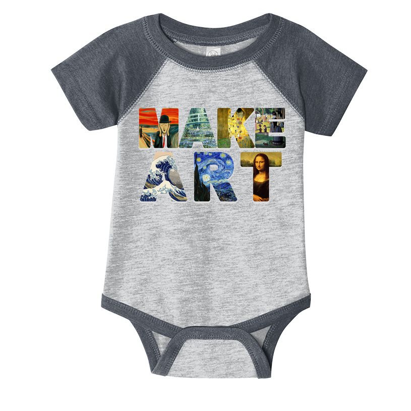 MAKE ART Funny Artist Artistic Humor Famous Paintings Infant Baby Jersey Bodysuit