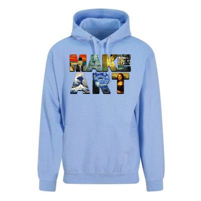 MAKE ART Funny Artist Artistic Humor Famous Paintings Unisex Surf Hoodie